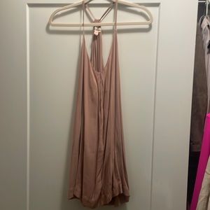 Nude/light pink mini dress